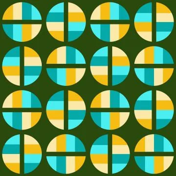 Clear geometric forms. Abstract vector seamless pattern. Stock Illustration