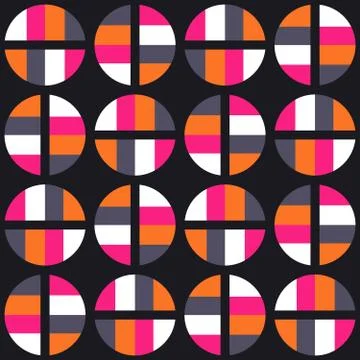 Clear geometric forms. Abstract vector seamless pattern. Illustrazione stock