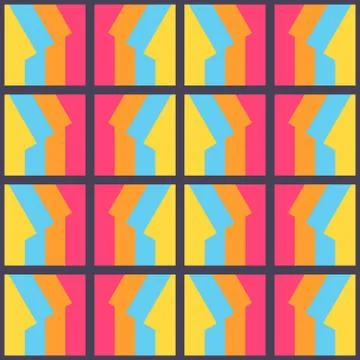 Clear geometric forms. Abstract vector seamless pattern. Stock Illustration