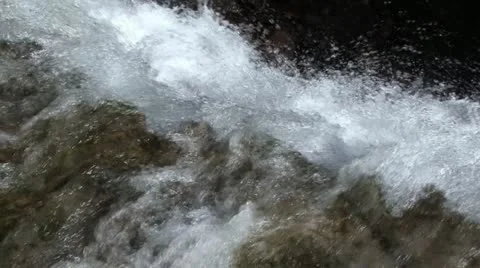 Clear Glacier waterfall Stock Footage 17607434