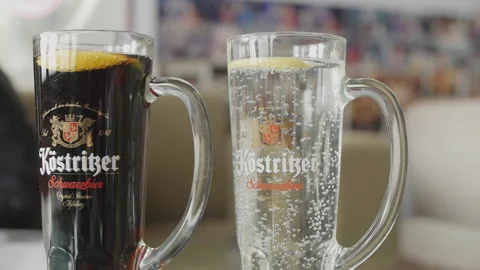 Clear glass filled with drinks Stock Footage 166362628