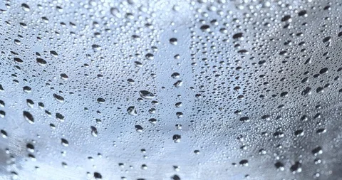 Clear Glass Surface with Drops of Water Abstract Stock Footage 121443599
