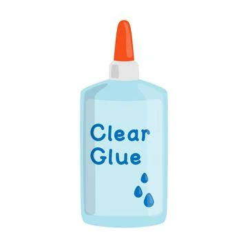 Clear glue in a squeeze plastic bottle vector illustration Stock Illustration