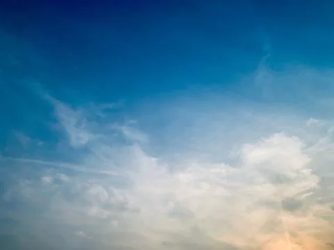 Clear Gradient Blue Sky with Light Cloud Coverage Jakarta Stock Image Stock Photos