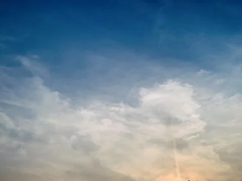 Clear Gradient Blue Sky with Light Cloud Coverage Jakarta Stock Image Фото