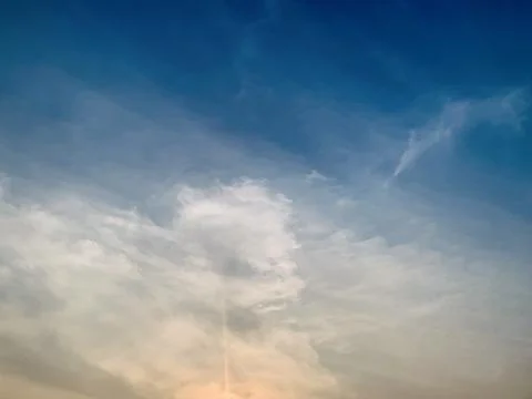 Clear Gradient Blue Sky with Light Cloud Coverage Jakarta Stock Image Stock Photos