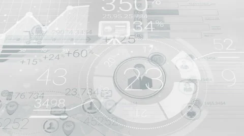 Clear Gray Corporate Background With Abstract Elements Of Infographics Stock Footage 67257621