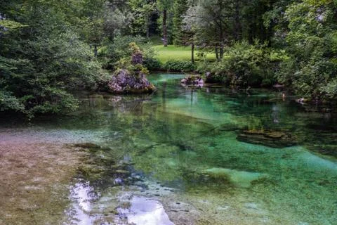 Clear Green River Stock Photos