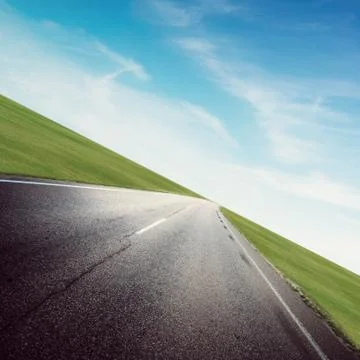 Clear highway road Stock Photos