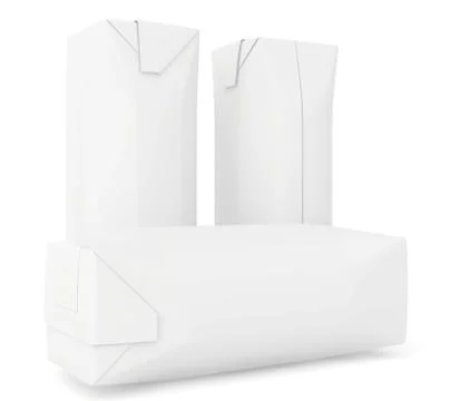 Clear juice package. 3d render on white background Illustrazione stock