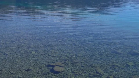 Clear lake and mountains Stock Footage 73215966