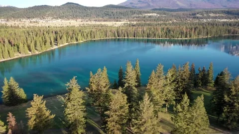 Clear Lake flyby Stock Footage 134343185