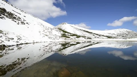 Clear lake in high mountain Stock Footage 82036899