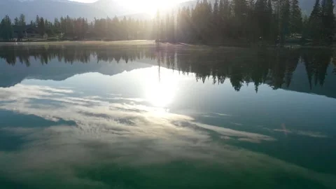 Clear Lake reflection Stock Footage 134343230