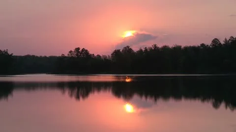 Clear Lake Sunrise Stock Footage 12722119