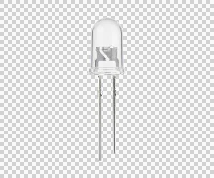 Clear light emitting diode on transparent background used for display and i.. Photos