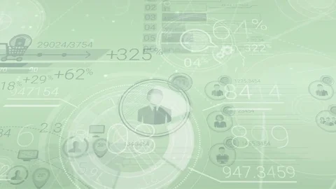Clear Light-green Corporate Background With Abstract Elements Of Infographics Stock Footage 71477786