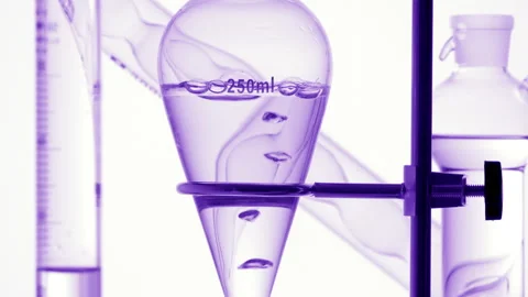 Clear liquid with air bubbles rising on white background view Video stock 337761159