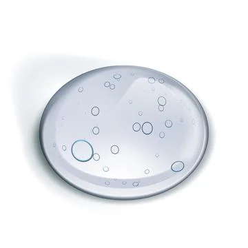 Clear Liquid Gel Drop With Bubbles On White Back Stock Illustration
