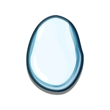 Clear liquid water drop falling transparent element Stock Illustration