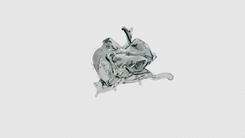 Clear Liquid Water Splash Element Isolated on Alpha Channel. Vidéo 339828278