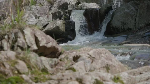 Clear mountain spring stream canyon Stock Footage 241150323