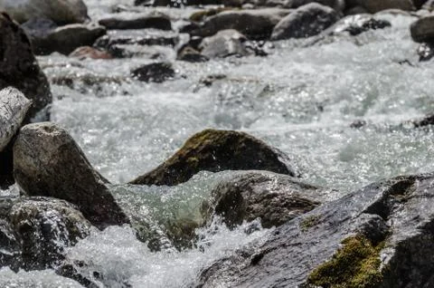 Clear mountain stream Stock Photos