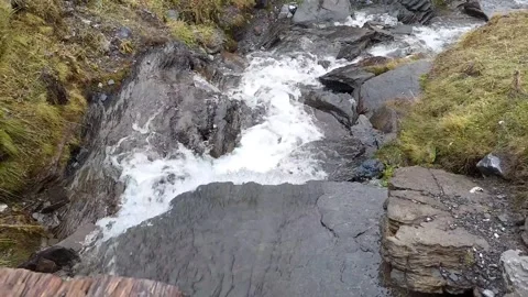 Clear Moutain Stream Flowing Through Nature Stock Footage 341024715