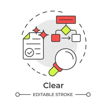 Clear multi color concept icon Stock Illustration