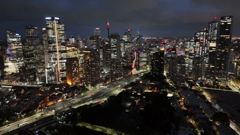 Clear night over Sydney Stock Footage 271492318