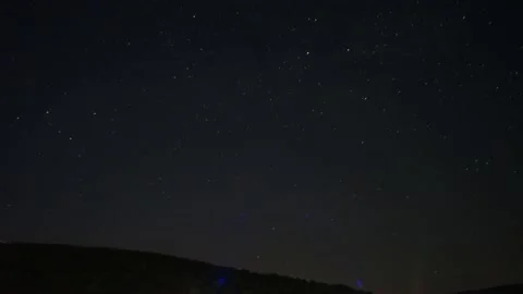 Clear night Star Trails into dynamic Cloud movement Time Lapse Stock Footage 138295174