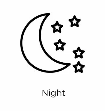 Clear Night Time Stock Illustration