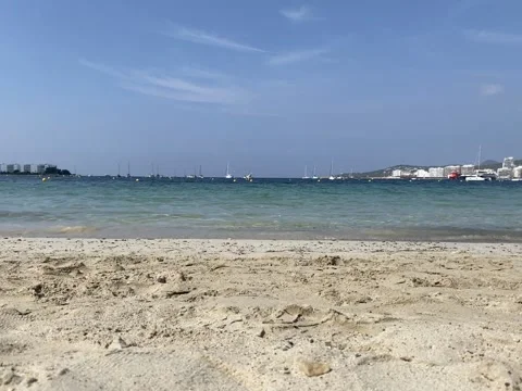 Clear ocean views water tide coming in Video stock 162373932