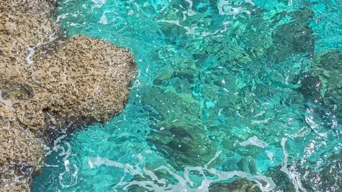 Clear Ocean water 3 Stock Footage 129310801