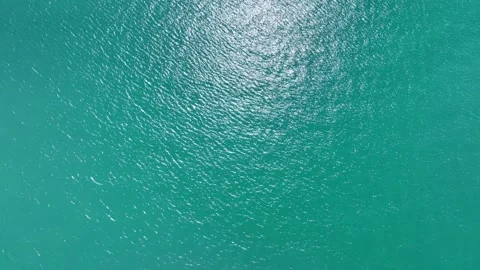 Clear ocean water with subtle waves glistening under sunlight. Stock Footage 308055038
