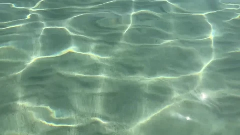 Clear Ocean Water with Sunlight Reflections Stock Footage 284393262