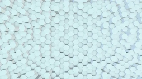 Clear pattern abstract background hexagon white, wallpaper futuristic Stock Footage 132792361