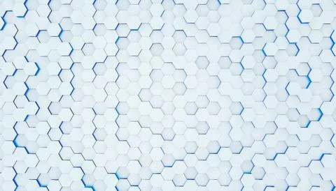 Clear pattern abstract background hexagon white, wallpaper futuristic Illustrazione stock