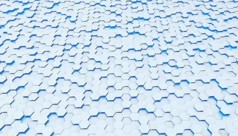 Clear pattern abstract background hexagon white, wallpaper futuristic in pers Stock Illustration