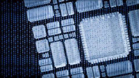 The clear pcb board on digital background  for technology concept 3d renderin Stock Photos