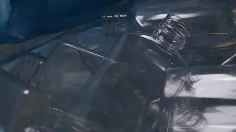 Clear PET Bottles or Reprocessing. Stock Footage 308233294