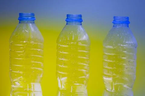 Clear plastic bottle Stock Photos