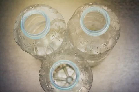 Clear plastic bottle Stock Photos