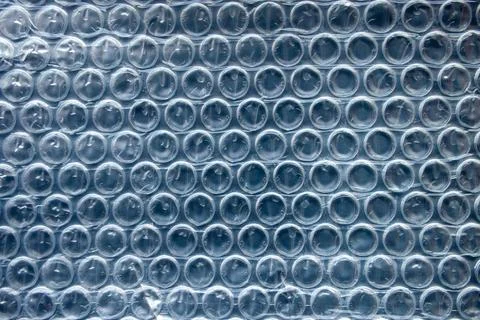 Clear Plastic Bubble Wrap Packaging Sheet Texture Background Stock Photos
