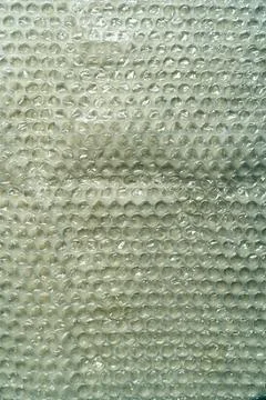 Clear Plastic Bubble Wrap Texture for Protection and Packaging Background 库存照片