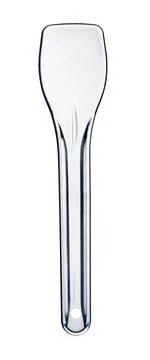 Clear plastic disposable spoon Foto stock