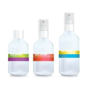 Clear Plastic Spray Bottle Design Stock Illustration