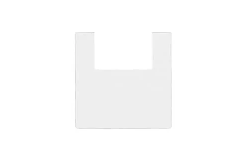 A clear plastic T-shirt bag on a white background, blank packaging without .. Stock Illustration