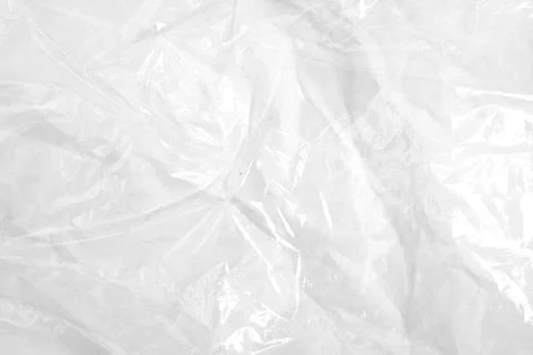 Clear plastic texture with white color. Nylon polythene wrap. Plastic free Stock Photos