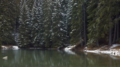 Clear Pond in the Mountain Stock Footage 61172932